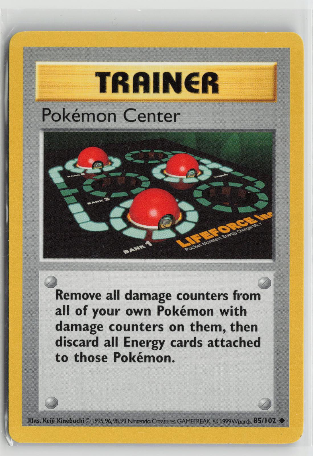 Pokemon Center 85/102 Uncommon Base Set Shadowless Pokemon Unlimited NM