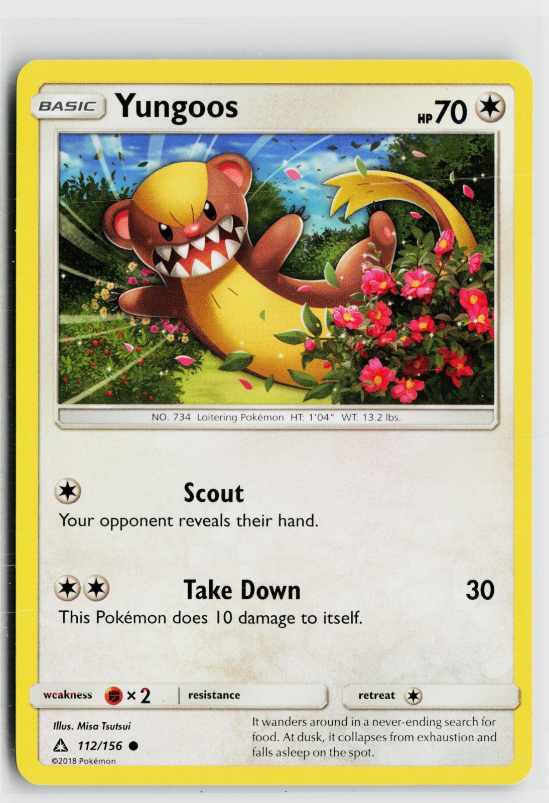 Yungoos 112/156 Ultra Prism NM C Pokemon