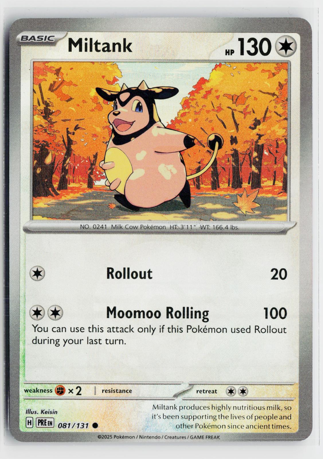 Miltank 081/131 Prismatic Evolutions NM C Pokemon