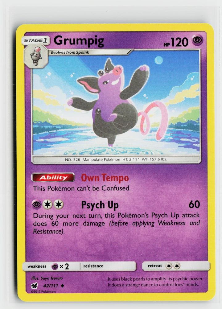 Grumpig 42/111 Crimson Invasion NM UC Pokemon0