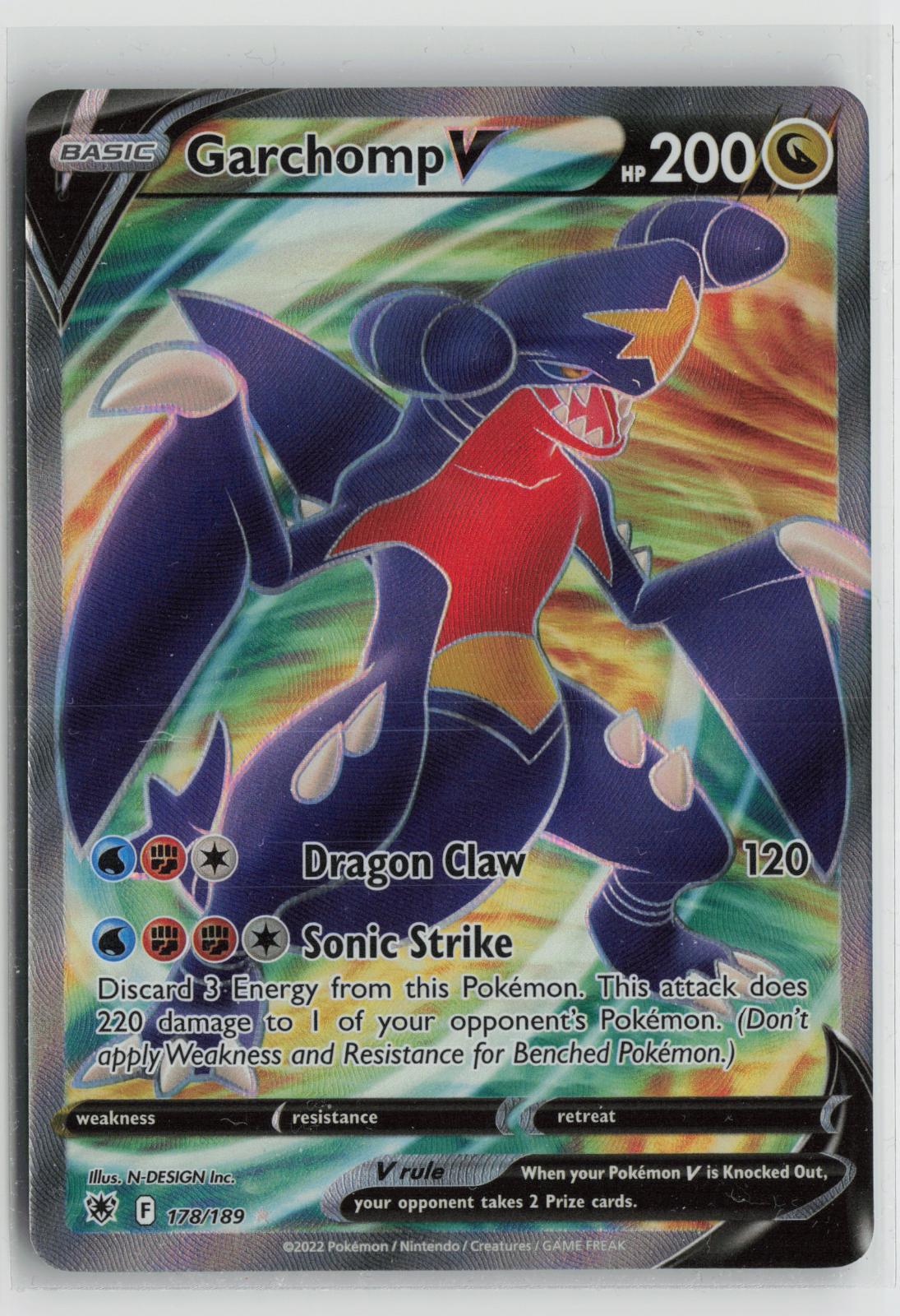 Garchomp V 178/189 Ultra Rare Astral Radiance Pokemon Holo NM