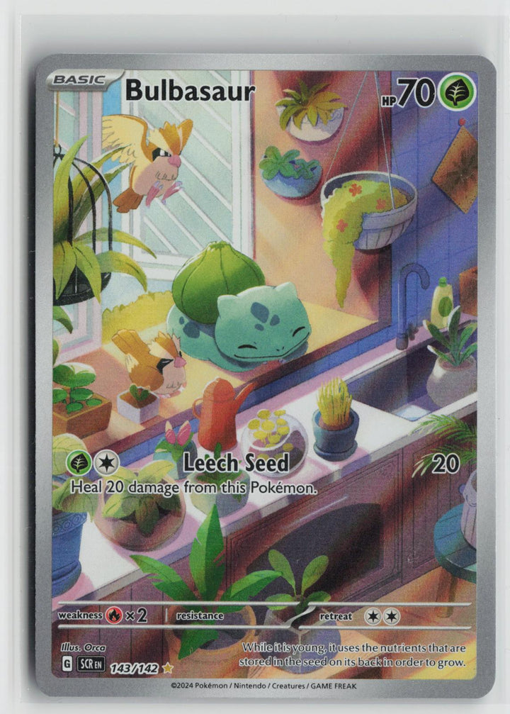 Bulbasaur 143/142 Stellar Crown NM Illustration Rare Holo Pokemon0