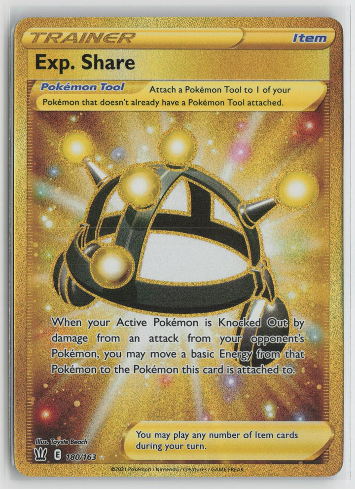Exp. Share 180/163 Secret Rare Battle Styles Pokemon Holo NM0