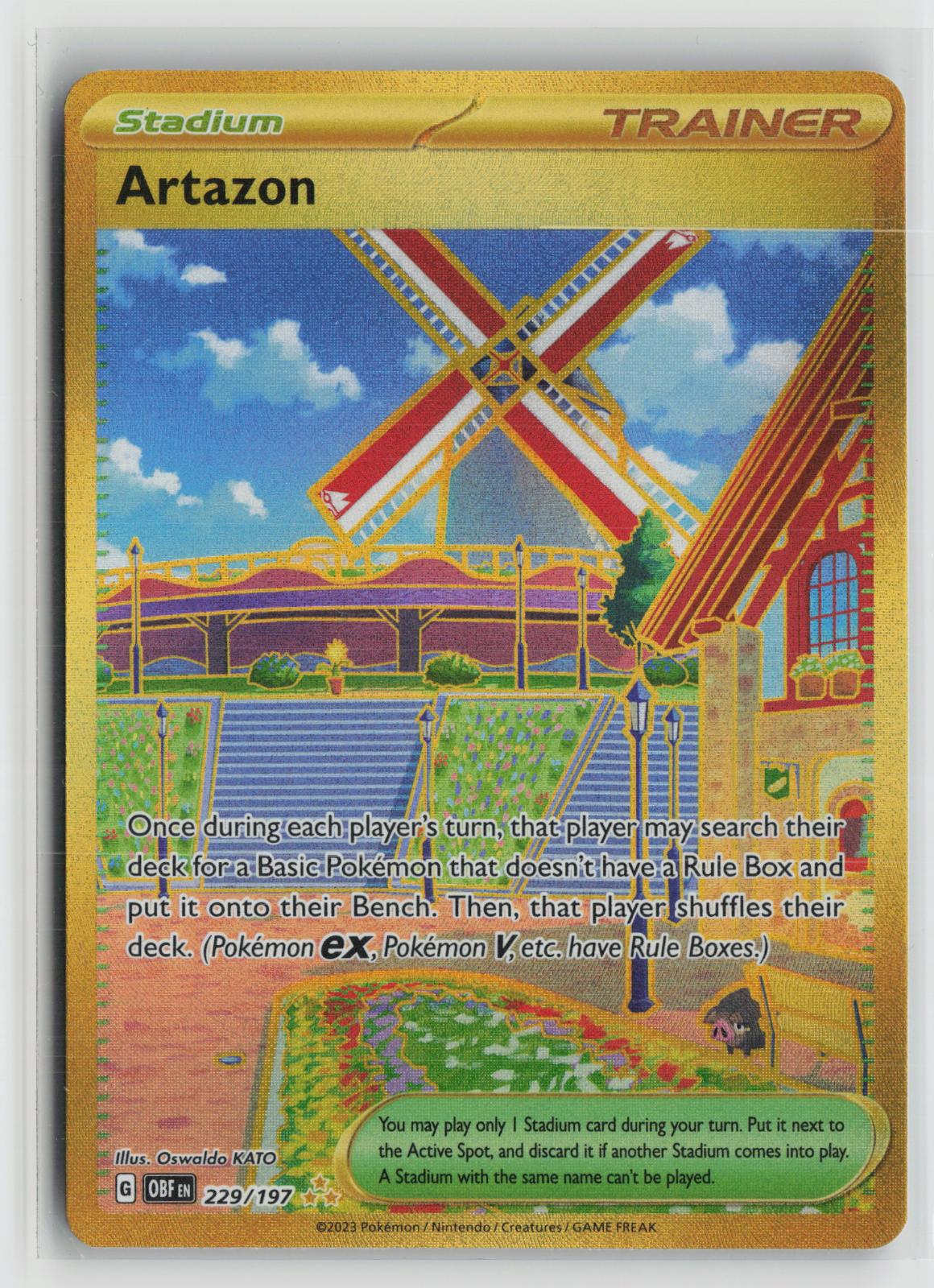 Artazon 229/197 Hyper Rare Obsidian Flames Pokemon NM
