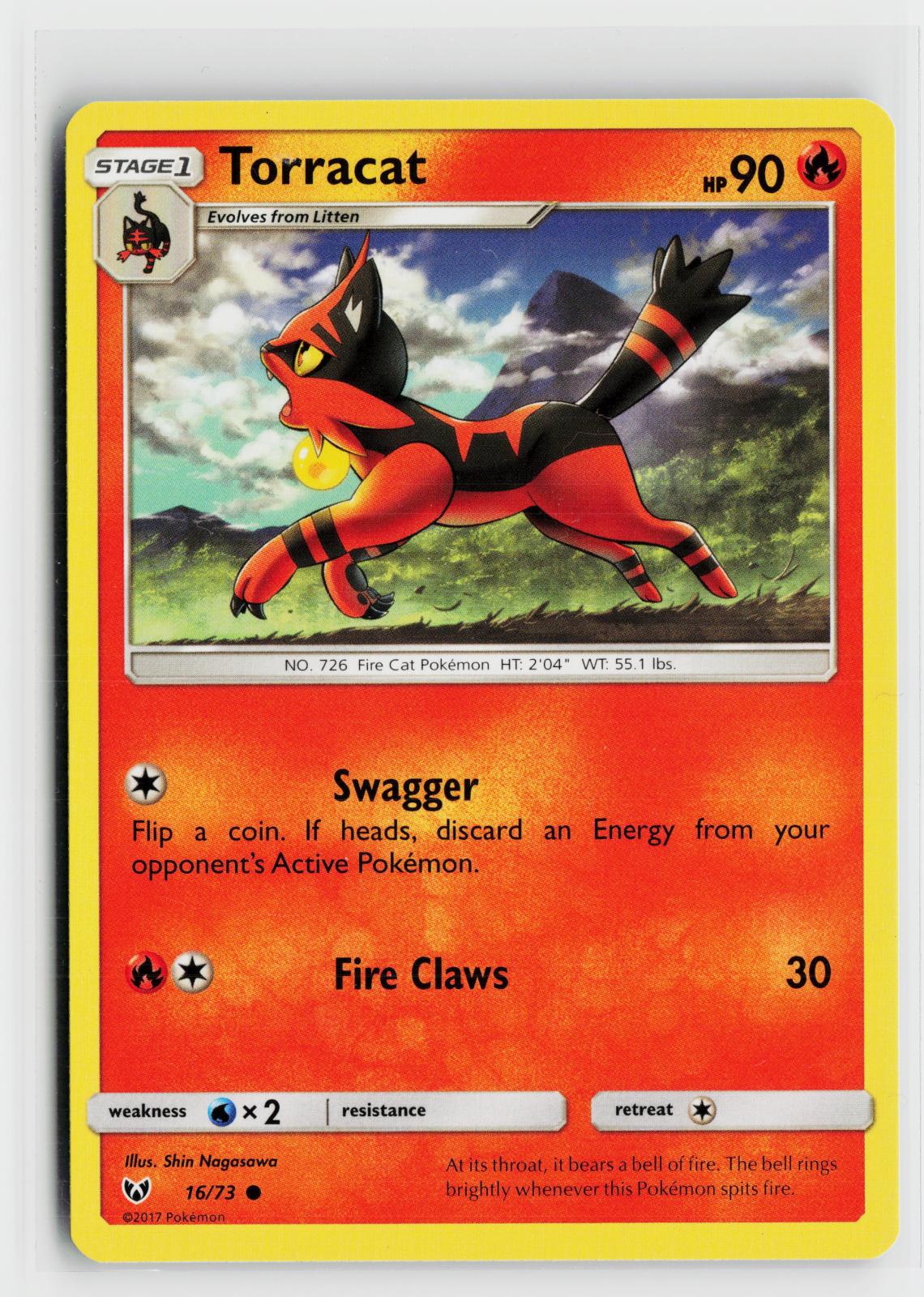 Torracat 16/73 Shining Legends NM C Pokemon