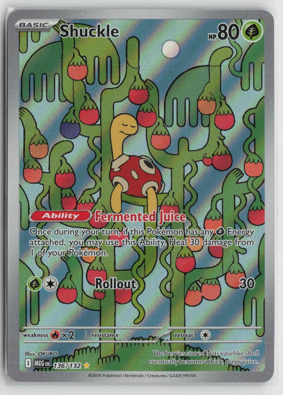 Shuckle 136/132 Mega Evolution NM Illustration Rare Holo Pokemon