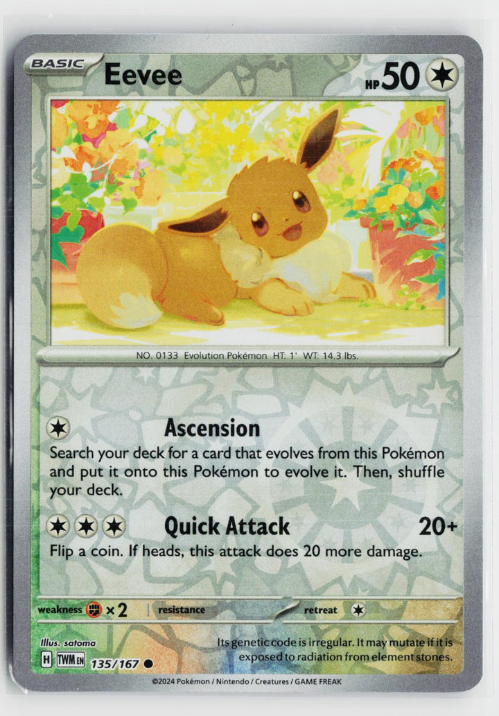 Eevee 135/167 Twilight Masquerade NM C Pokemon0