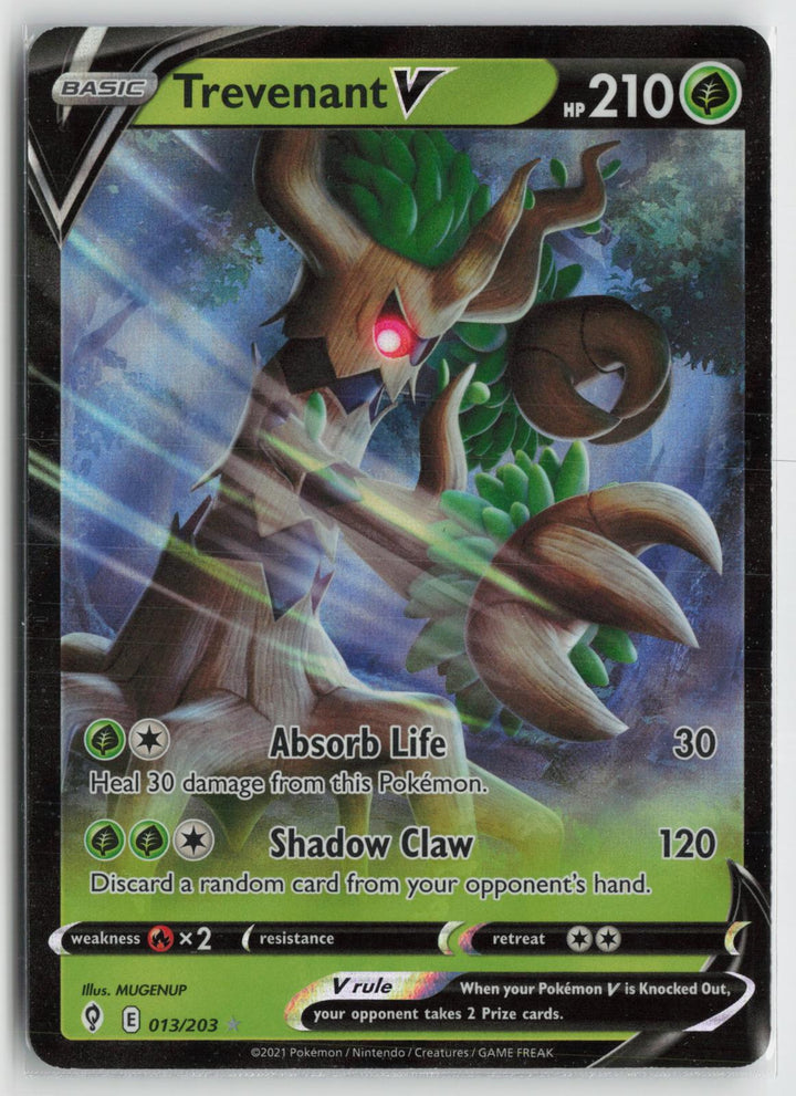 Trevenant V 013/203 Holo V Rare Evolving Skies Pokemon NM0