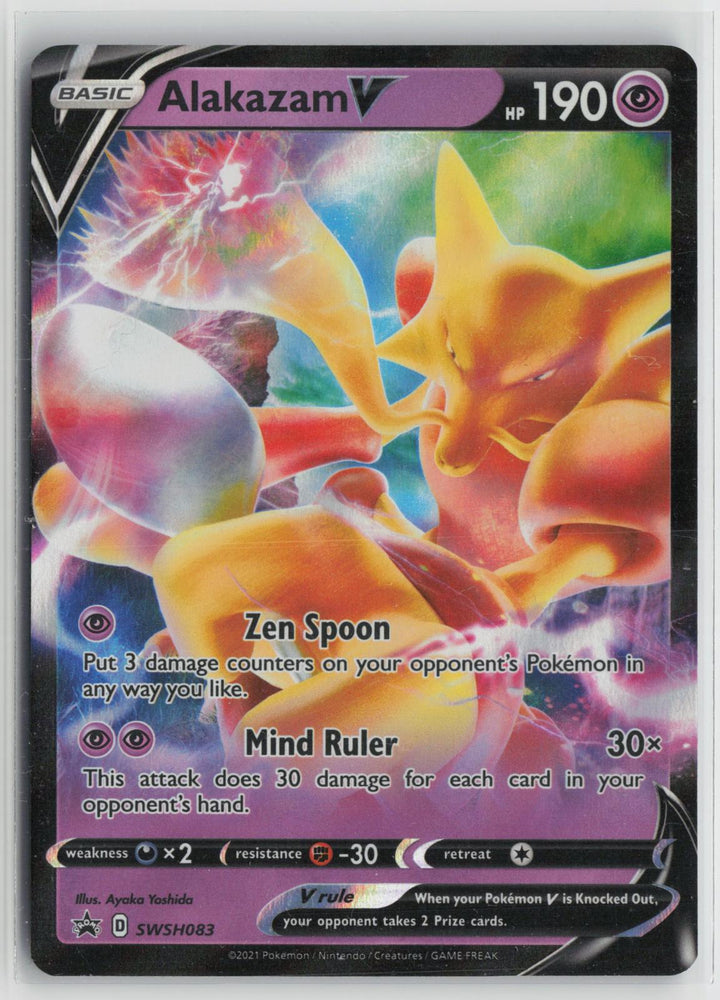 Alakazam V SWSH083 Holo Promo Sword & Shield Promo Pokemon NM0