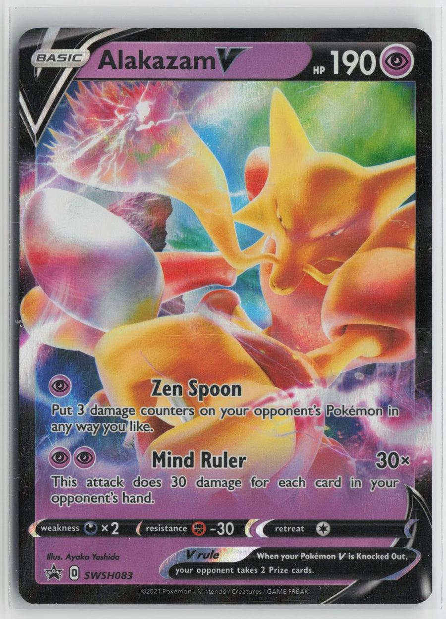 Alakazam V SWSH083 Holo Promo Sword & Shield Promo Pokemon NM0