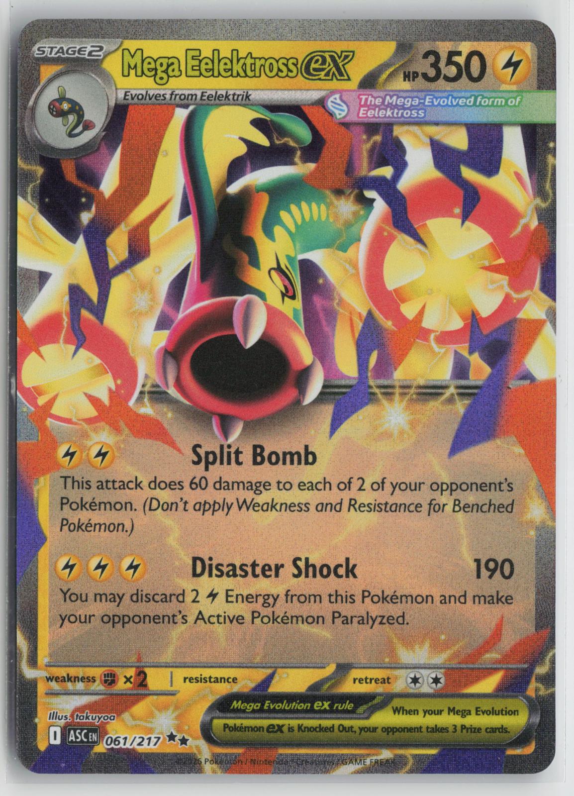 Mega Eelektross ex 061/217 Double Rare Ascended Heroes Pokemon Holo NM