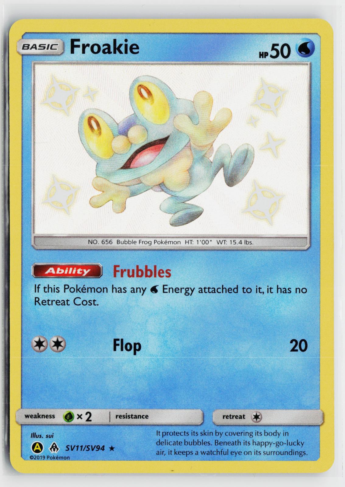 Froakie SV11/SV94 Hidden Fates Shiny Vault NM Shiny Rare Holo Pokemon