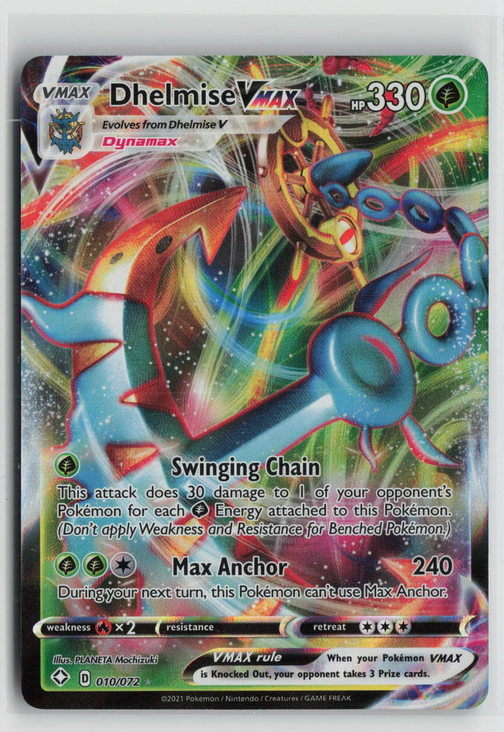 Dhelmise VMAX 010/072 Holo VMAX Rare Shining Fates Pokemon NM0