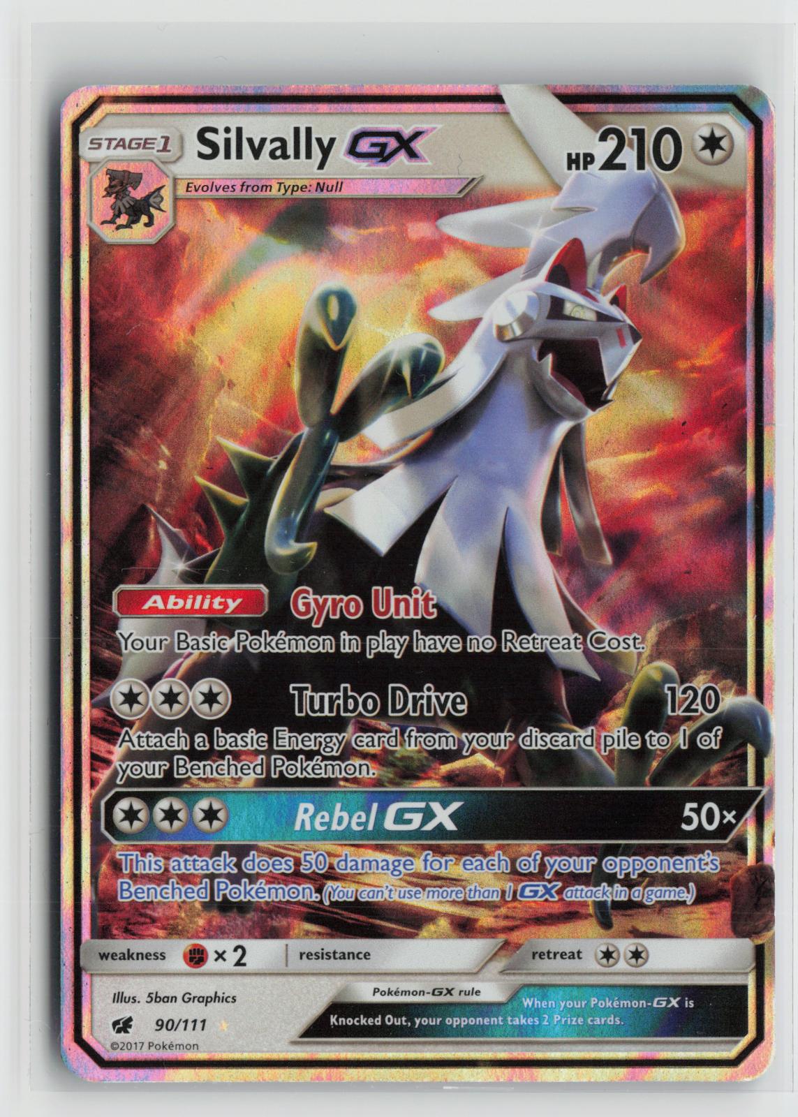 Silvally GX 90/111 Crimson Invasion NM Holo GX Rare Pokemon