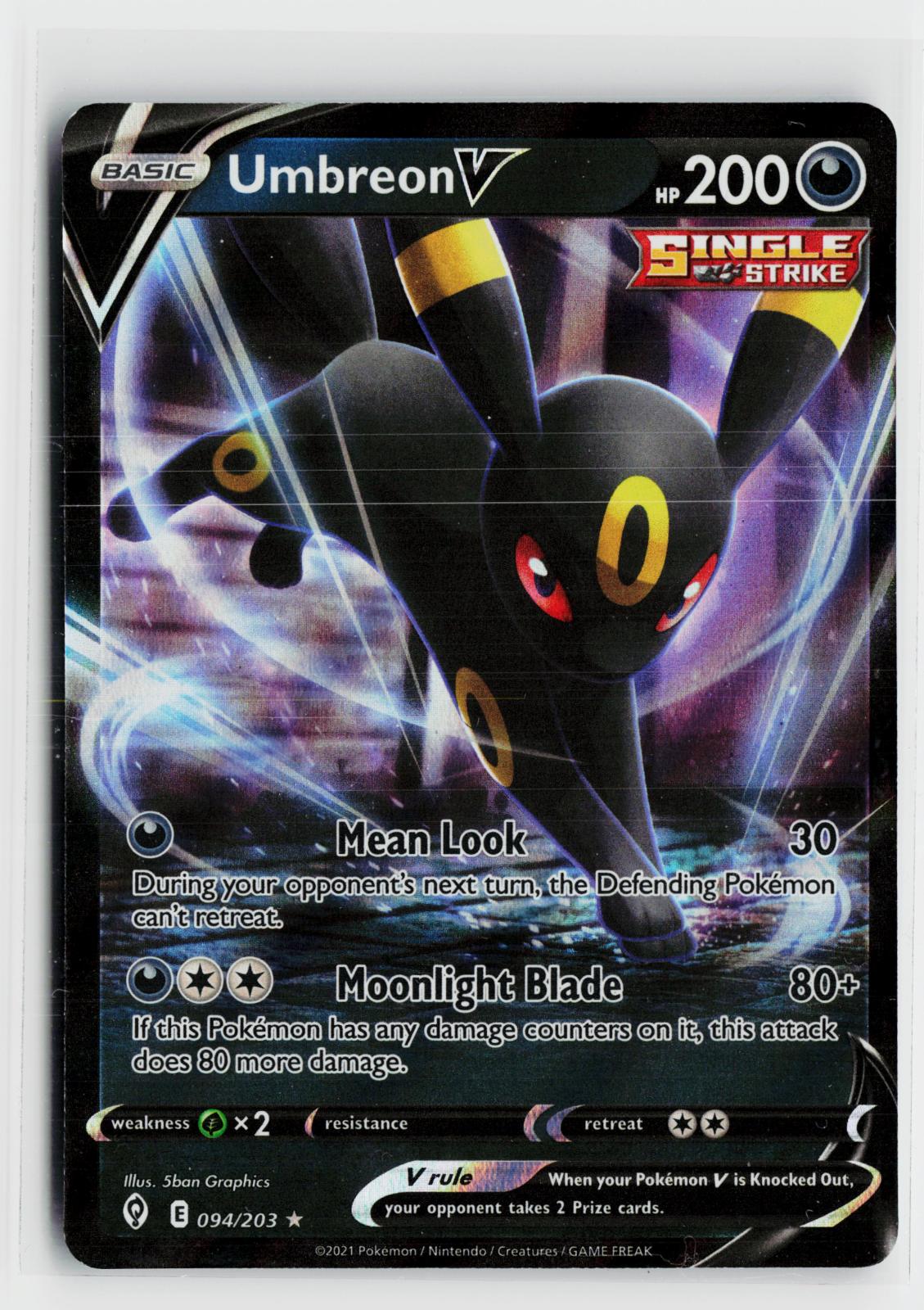 Umbreon V 094/203 Evolving Skies NM Holo V Rare Pokemon
