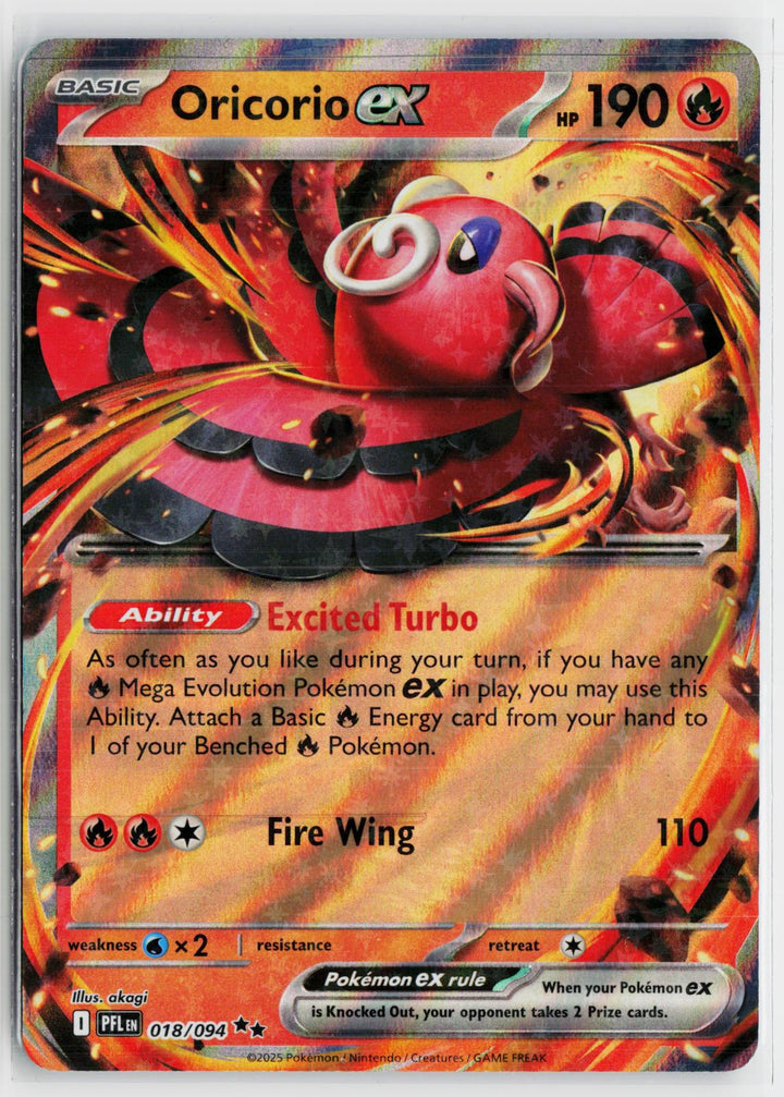 Oricorio ex 018/094 Phantasmal Flames NM RR Holo Pokemon0