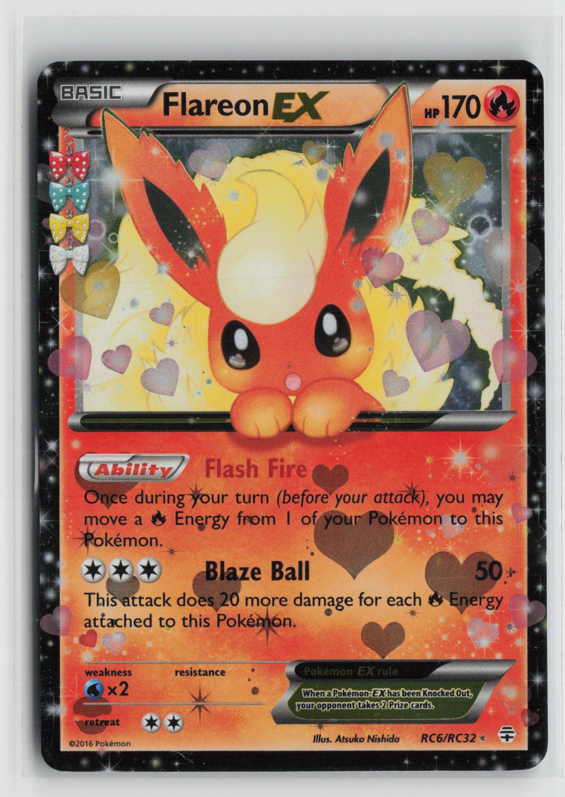 Flareon EX RC6/RC32 Generations LP Holo EX Rare Pokemon