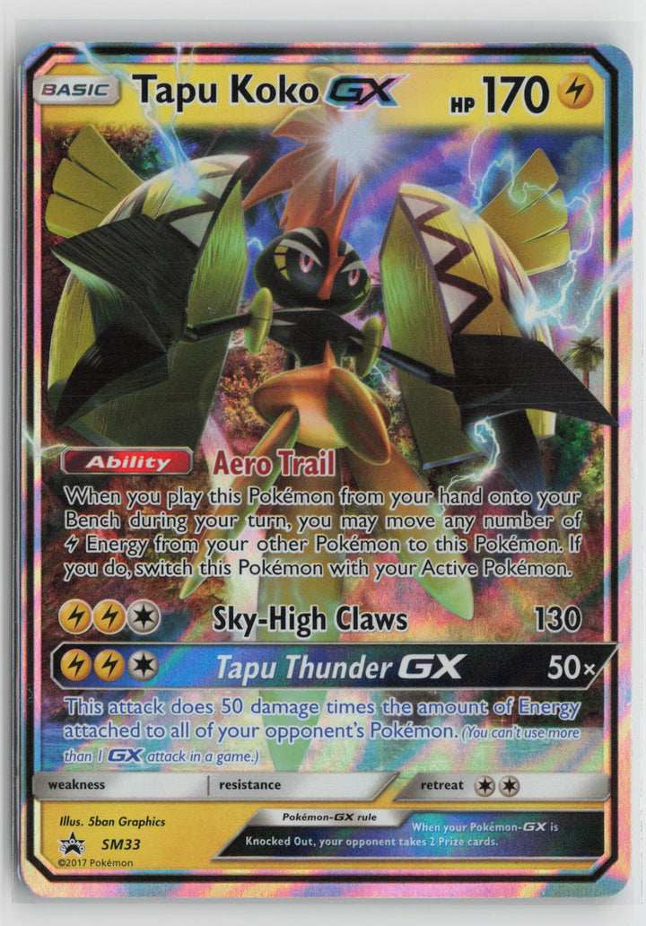 Tapu Koko GX - SM33 Sun & Moon Promo NM Holo P Pokemon0
