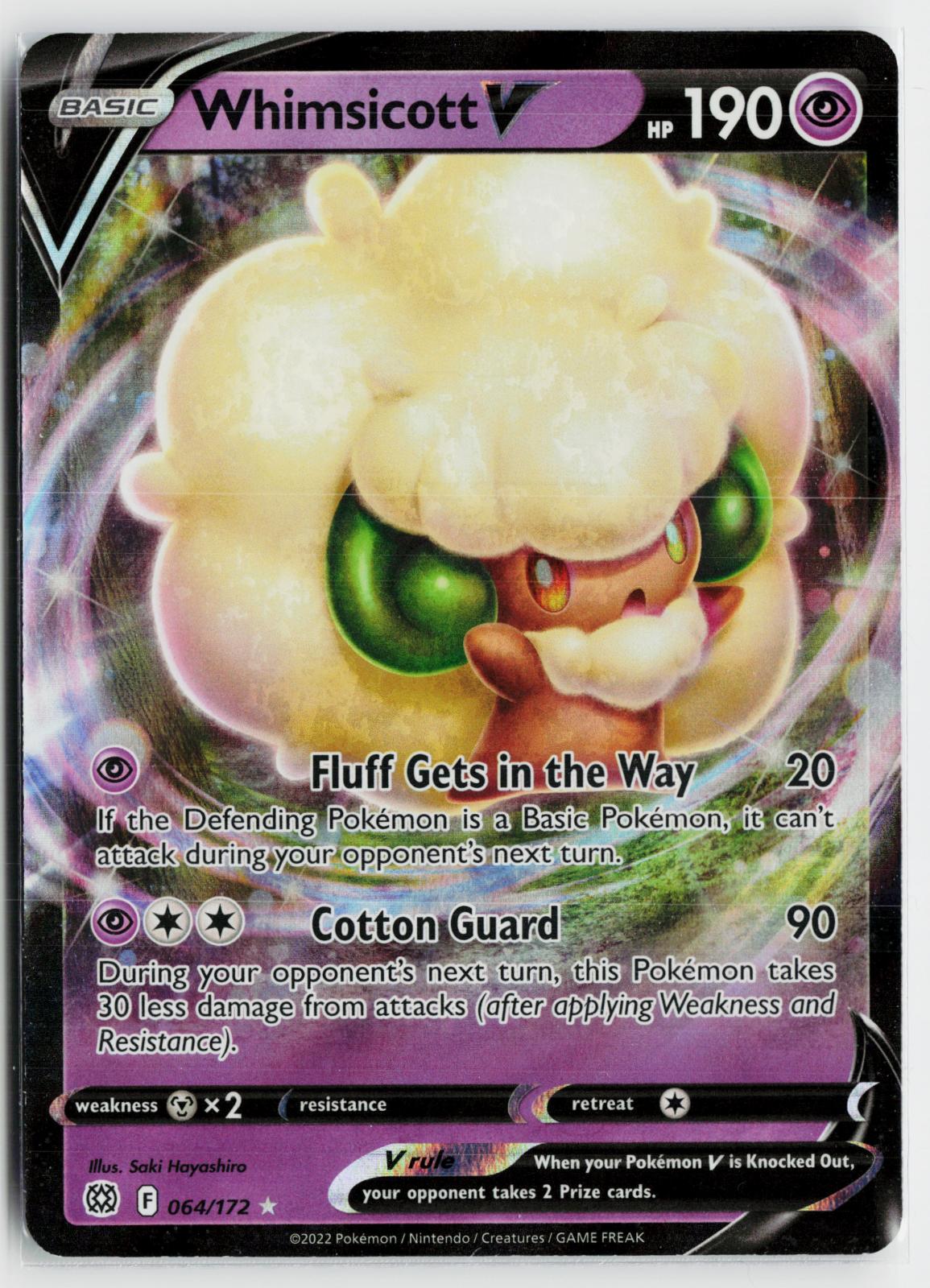 Whimsicott V - 160/172 064/172 Prize Pack Series Cards NM Holo P Pokemon