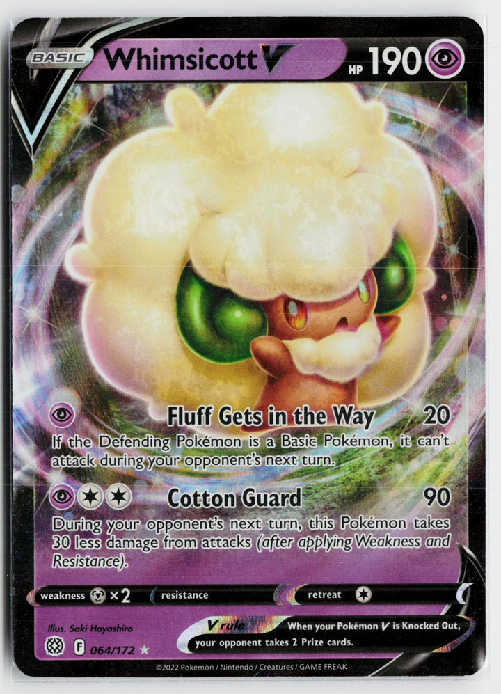 Whimsicott V - 160/172 064/172 Prize Pack Series Cards NM Holo P Pokemon0