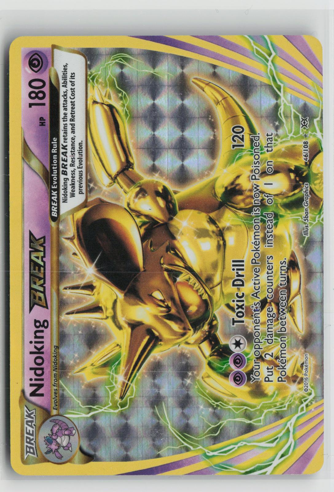 Nidoking BREAK 46/108 Evolutions NM BREAK Rare Holo Pokemon