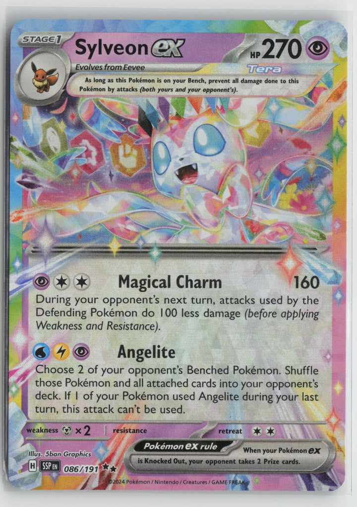 Sylveon ex 086/191 Double Rare Surging Sparks Pokemon Holo NM0