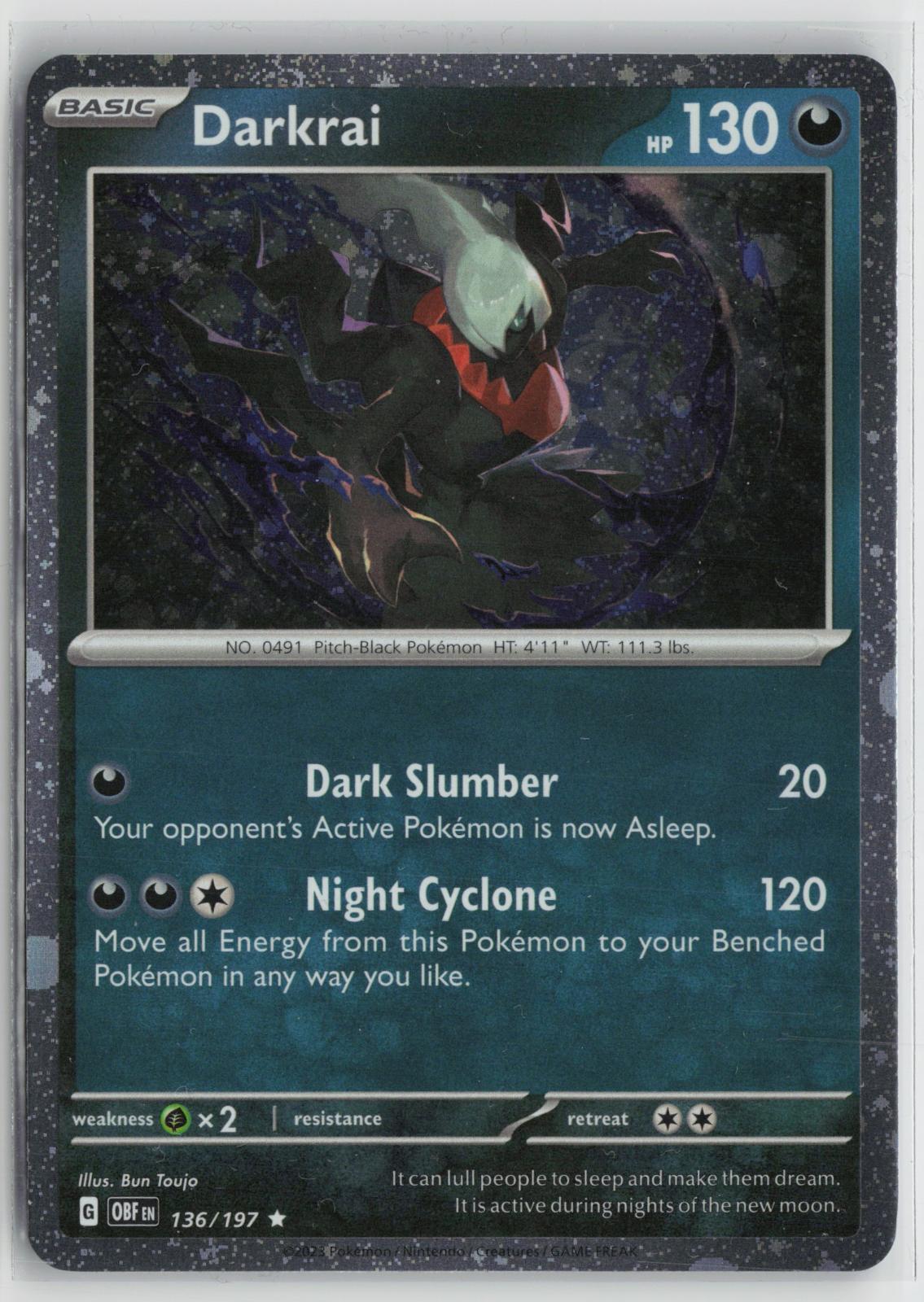 Darkrai (Cosmos Holo) 136/197 Holo Miscellaneous Cards & Products Pokemon NM