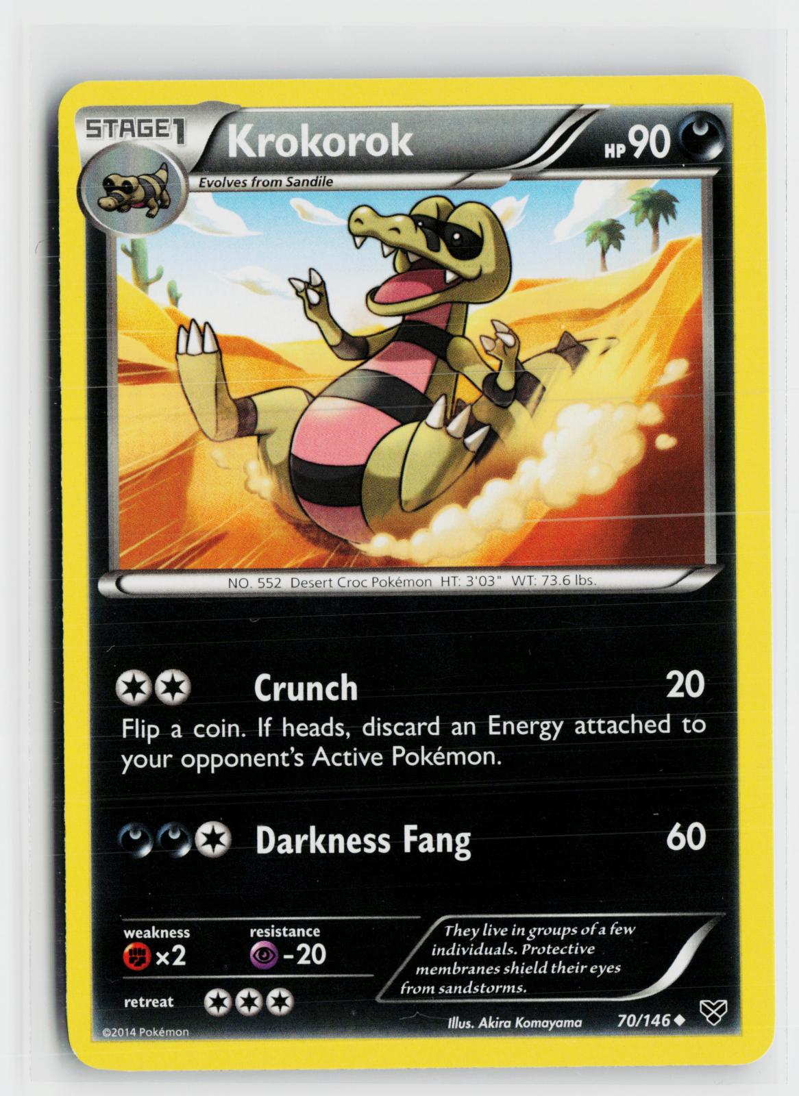 Krokorok 70/146 XY Base Set NM UC Pokemon