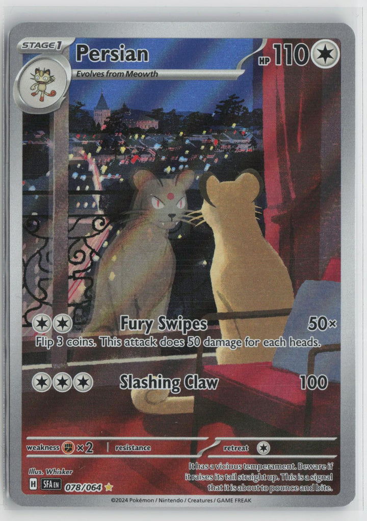 Persian 078/064 Illustration Rare Shrouded Fable Pokemon Holo NM0