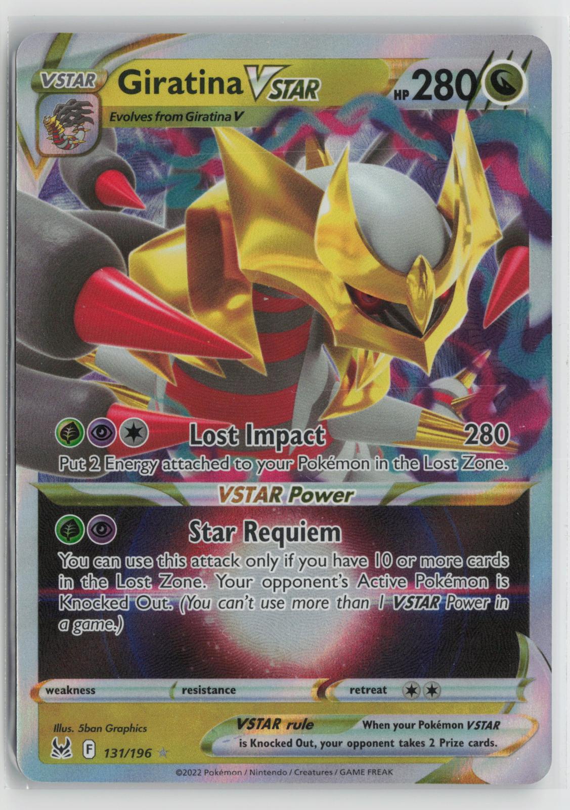 Giratina VSTAR 131/196 Holo VSTAR Rare Lost Origin Pokemon NM
