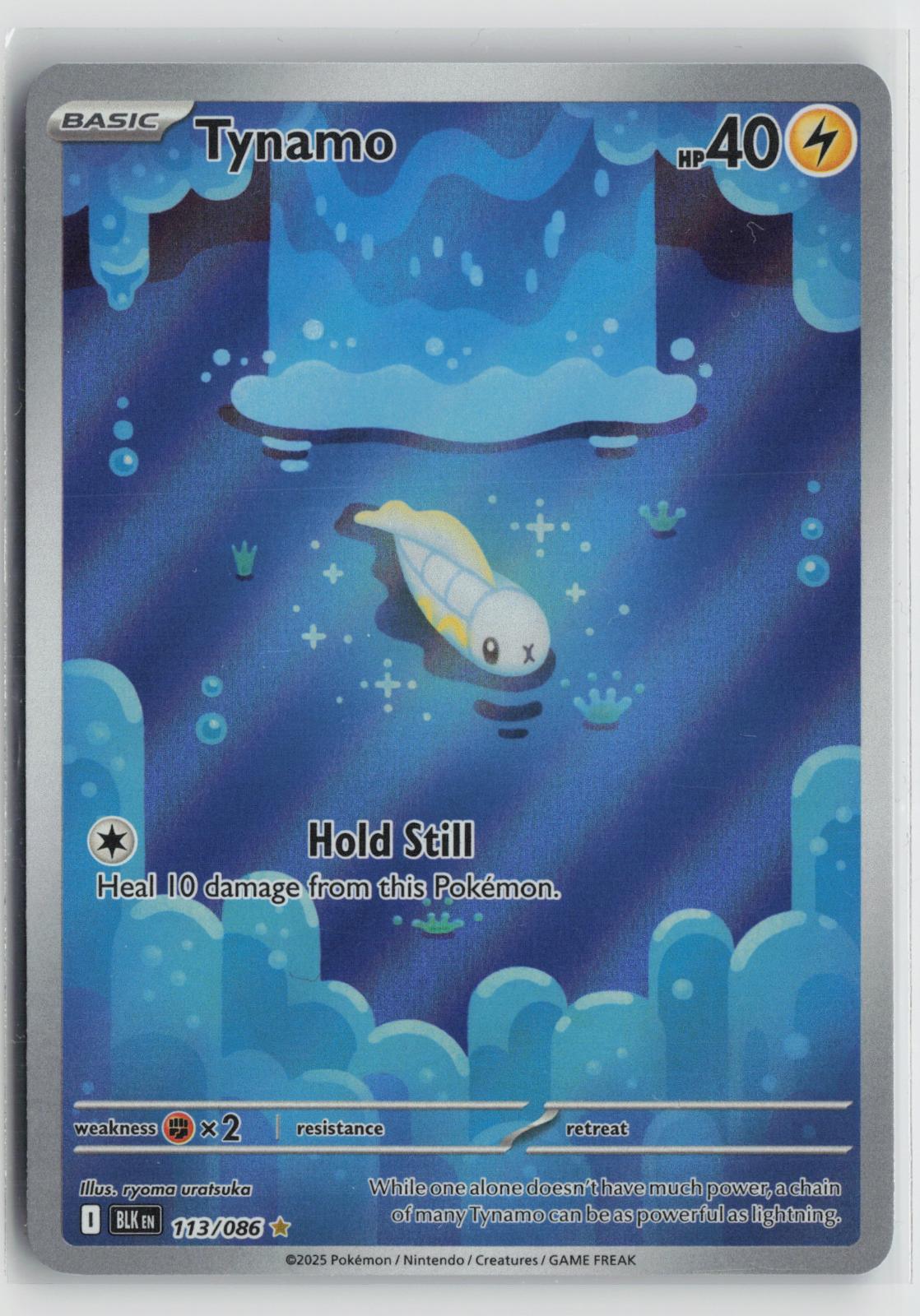 Tynamo 113/086 Holo Illustration Rare Black Bolt Pokemon NM