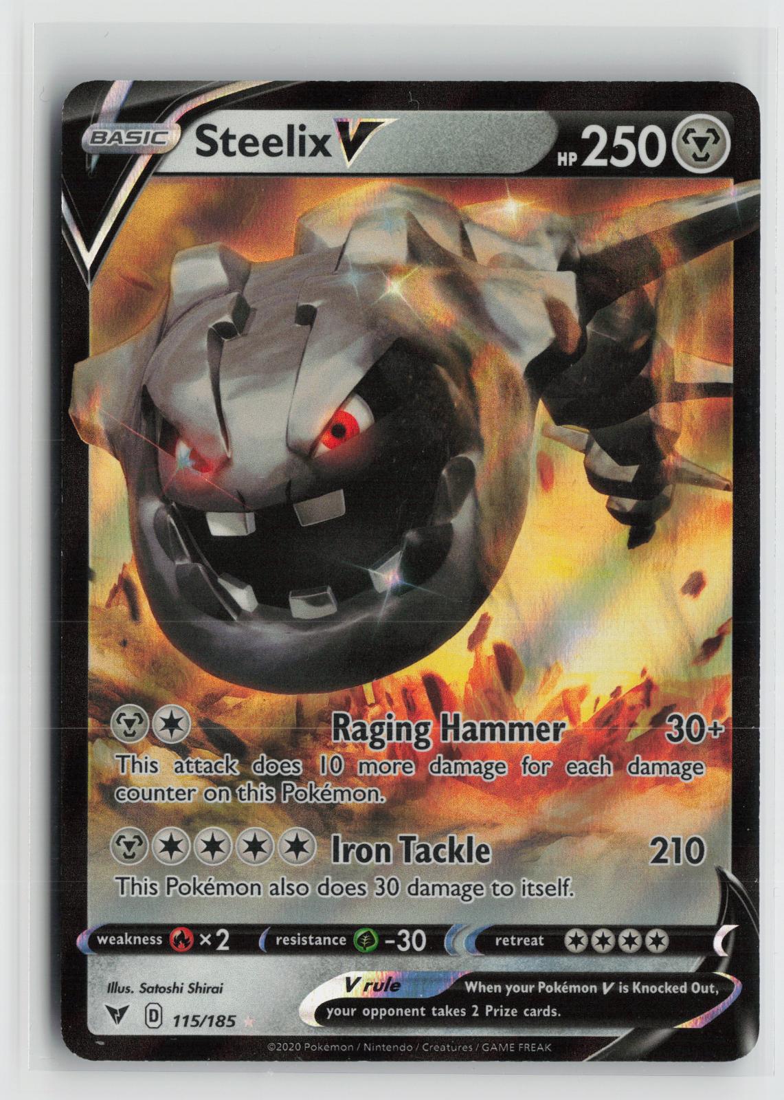 Steelix V 115/185 Vivid Voltage NM Holo V Rare Pokemon