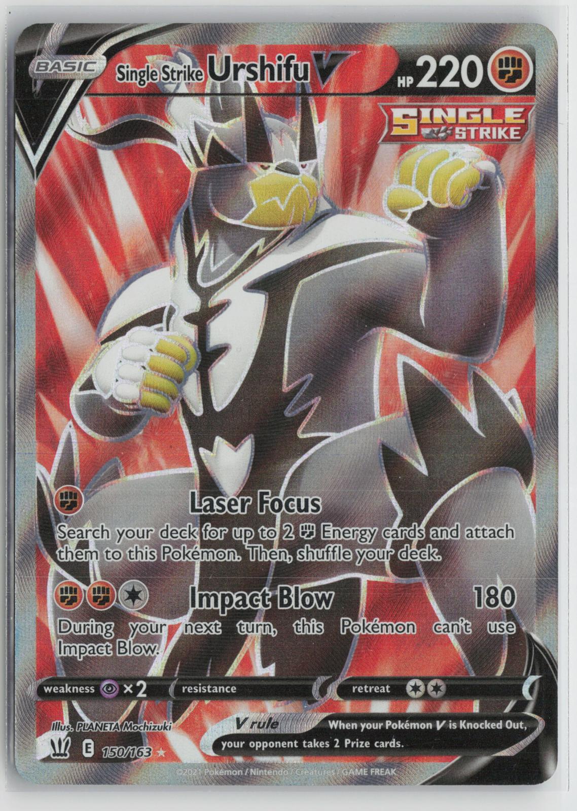 Single Strike Urshifu V 150/163 Ultra Rare Battle Styles Pokemon NM