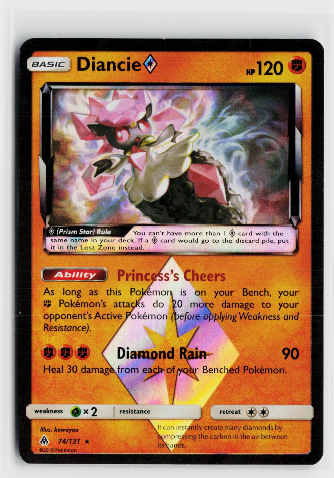 Diancie ◇ 74/131 Forbidden Light NM Prism Star Rare Holo Pokemon