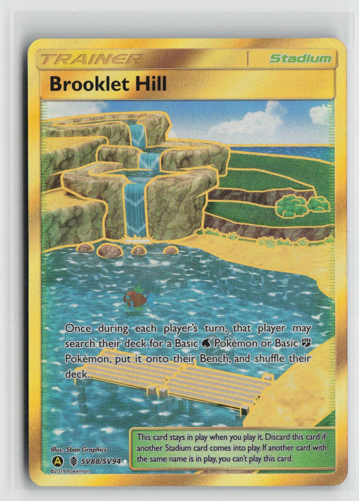 Brooklet Hill SV88/SV94 Secret Rare Hidden Fates Shiny Vault Pokemon Holo NM