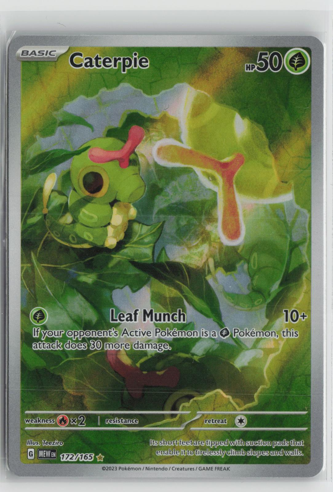 Caterpie 172/165 Illustration Rare 151 Pokemon NM