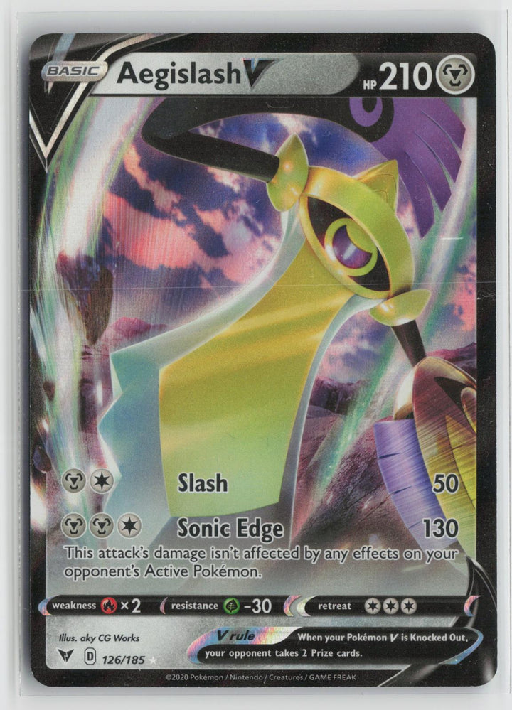 Aegislash V 126/185 Vivid Voltage NM Holo V Rare Pokemon0