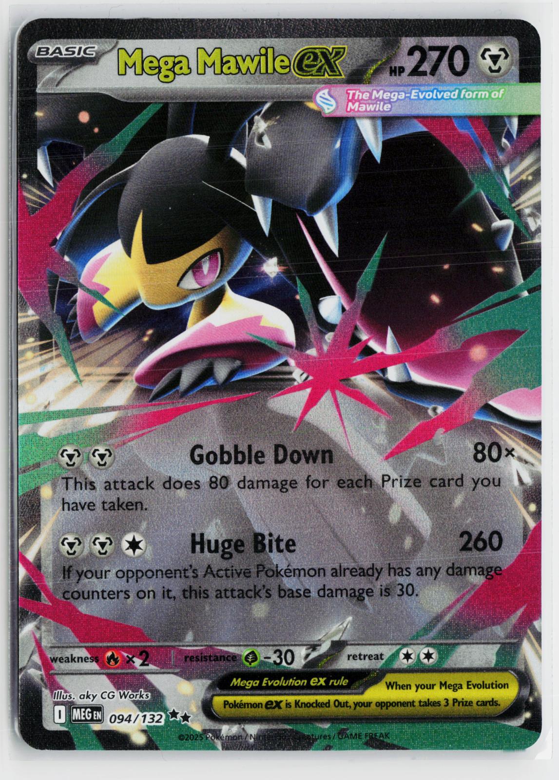 Mega Mawile ex 094/132 Mega Evolution NM RR Holo Pokemon