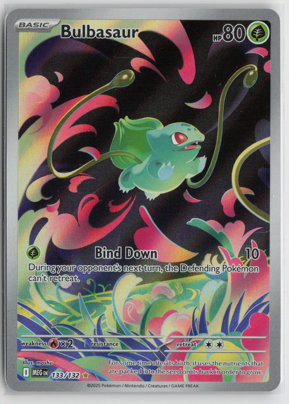 Bulbasaur 133/132 Illustration Rare Mega Evolution Pokemon Holo NM