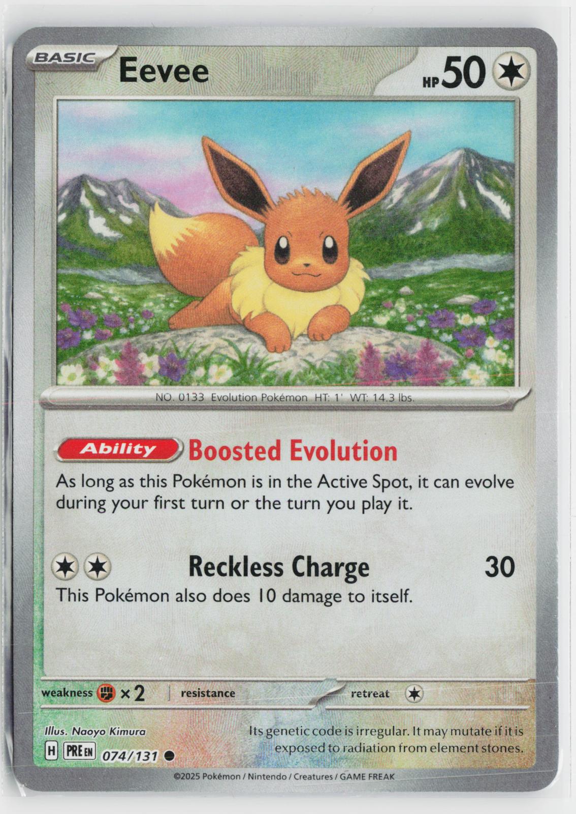 Eevee 074/131 Prismatic Evolutions NM C Pokemon