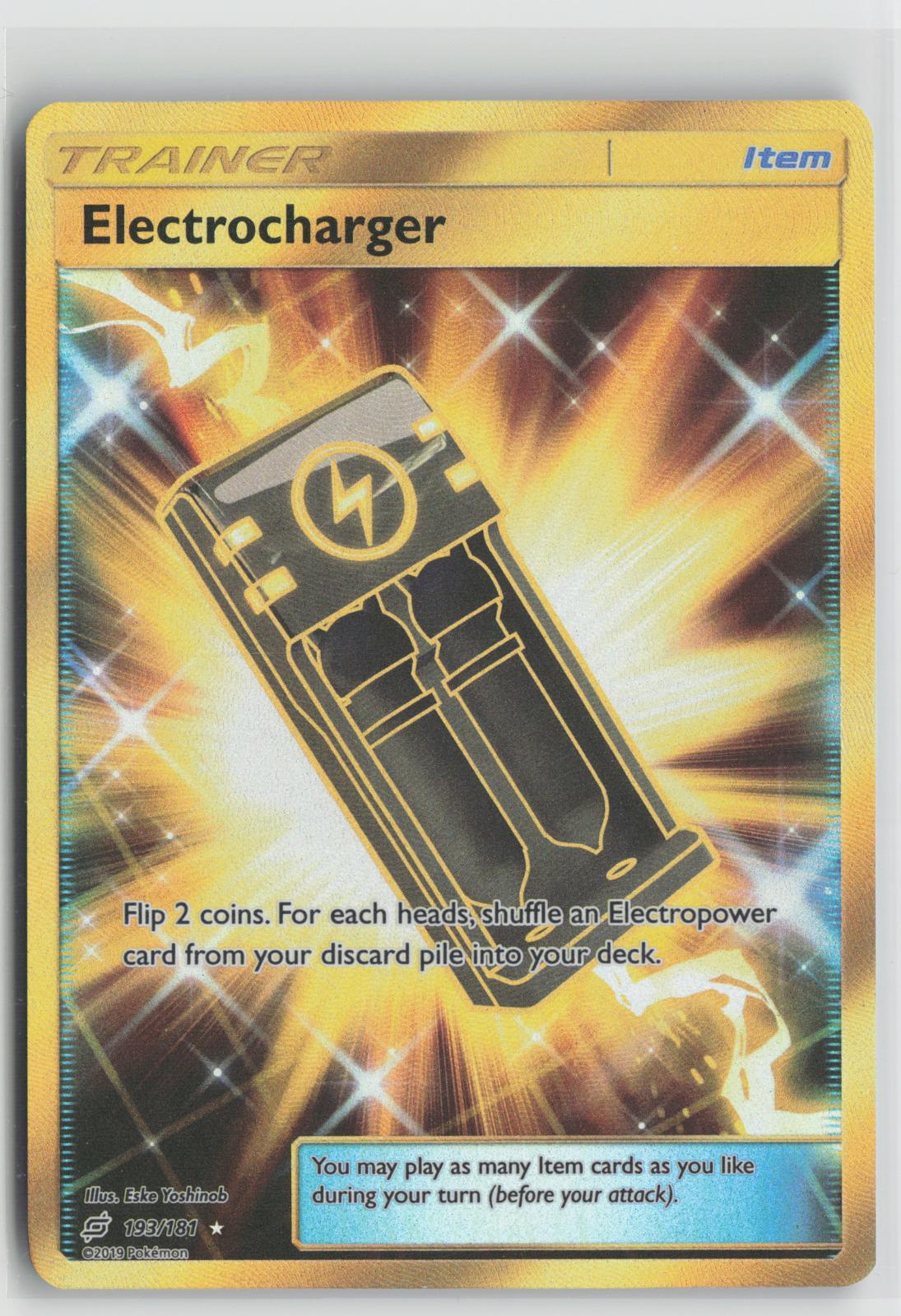 Electrocharger 193/181 Secret Rare Team Up Pokemon Holo NM