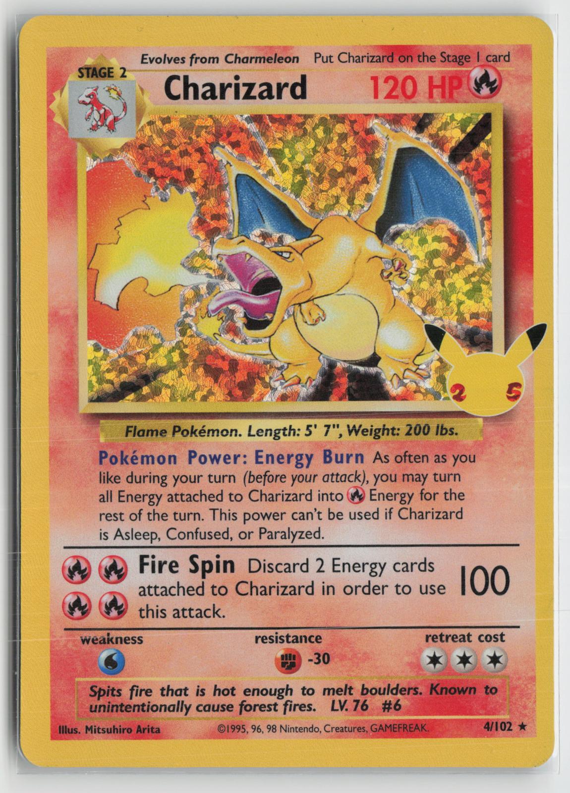 Charizard 4/102 Classic Collection Celebrations: Classic Collection Pokemon NM