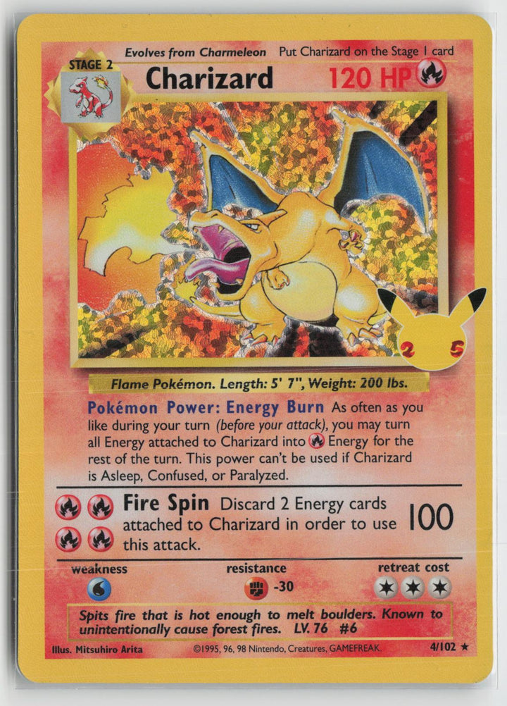 Charizard 4/102 Classic Collection Celebrations: Classic Collection Pokemon NM0