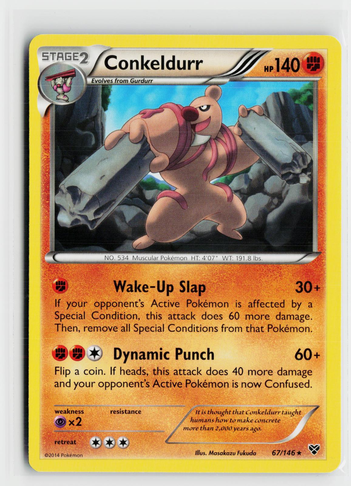 Conkeldurr 67/146 XY Base Set NM R Pokemon