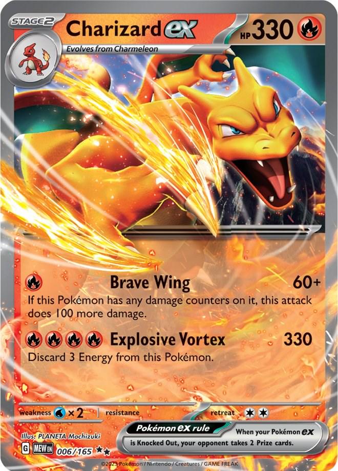 Charizard ex 006/165 151 NM RR Holo Pokemon