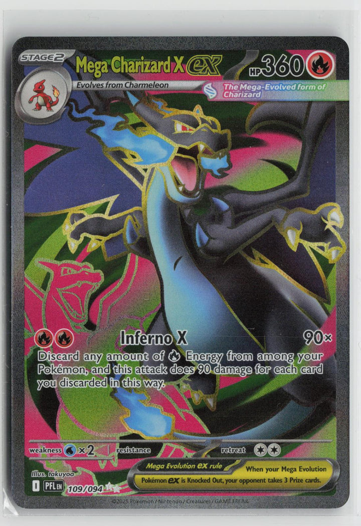 Mega Charizard X ex 109/094 Phantasmal Flames NM Ultra Rare Holo Pokemon0