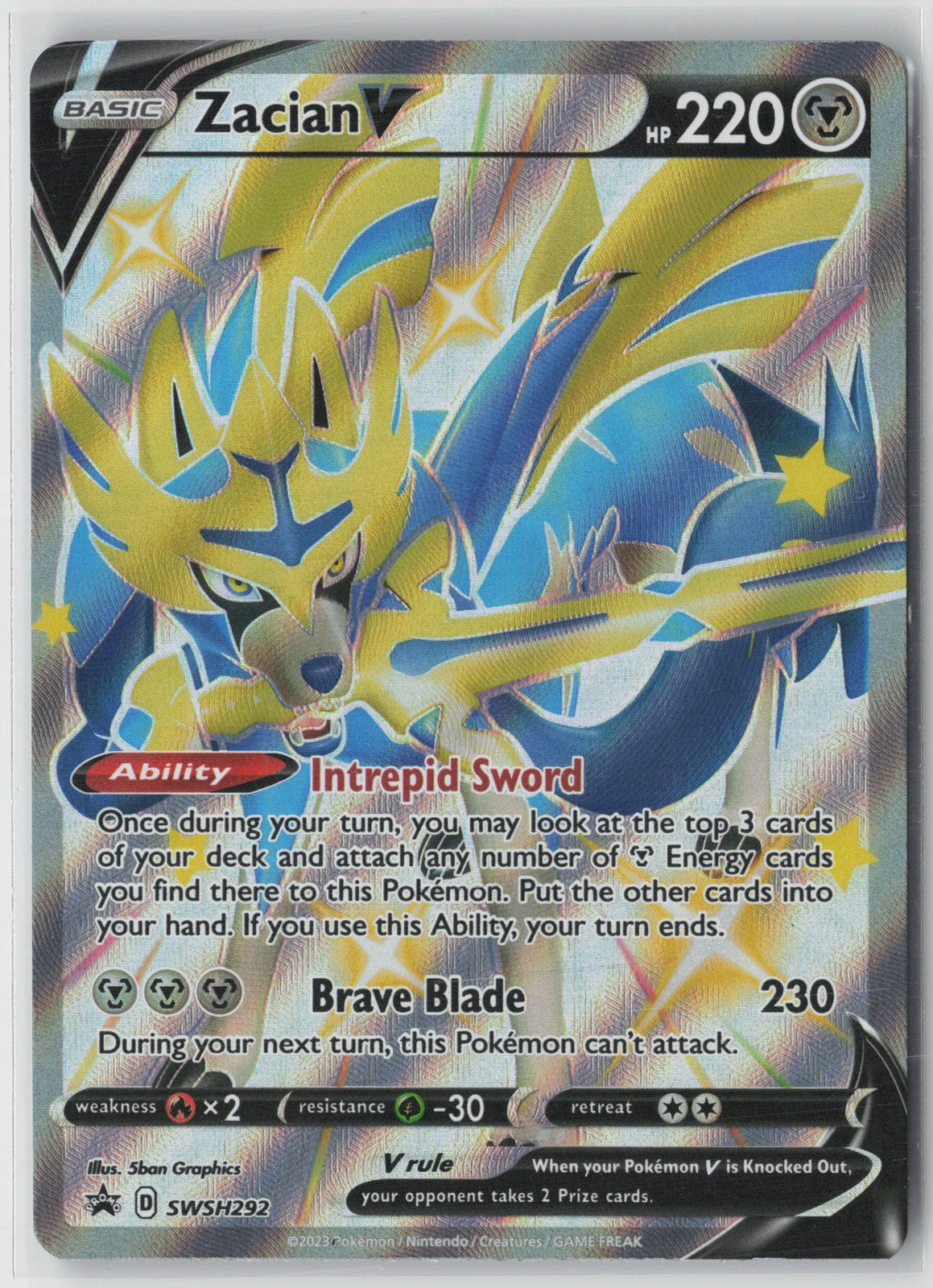 Zacian V (Shiny) - Promo SWSH: Sword & Shield Promo Cards SWSH292 NM