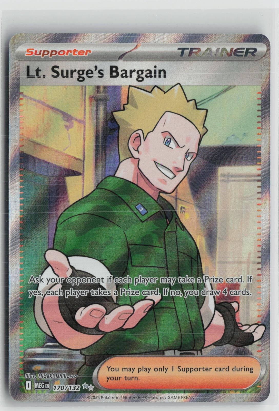 Lt. Surge's Bargain 170/132 Ultra Rare Mega Evolution Pokemon NM