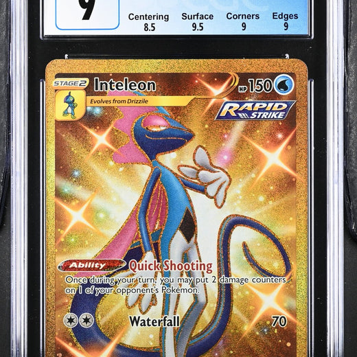 Inteleon 227/203 Secret Rare Holo Evolving Skies Pokemon CGC 9 Mint0