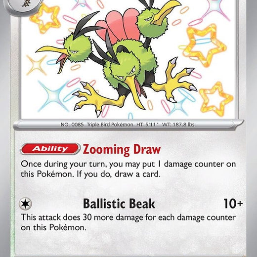 Dodrio 200/091 Paldean Fates PAF Shiny Rare Near Mint Pokemon 2024